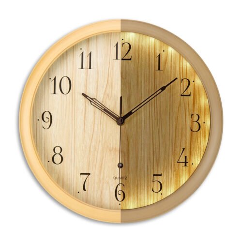 12 inch Glow in The Dark Wall Clock Large Silent Battery Operated Digital Clock