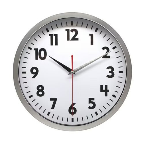 12 Inch Quartz Indoor Wall Clock Easy Read High Contrast Battery Operated Modern