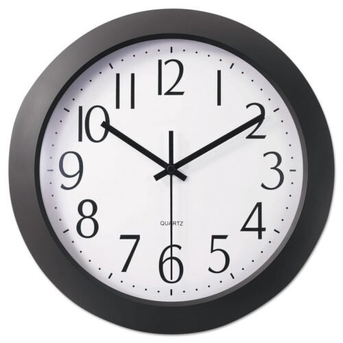 12 Inch Silent Sweep Atomic Wall Clock Large Numerals Bedroom Office Modern