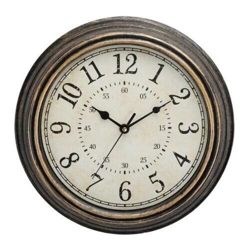 12 Inch Silent Wall Clock Creative Retro Quartz Clock, Vintage Wall Clock Batter