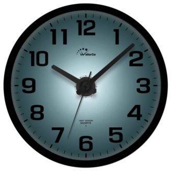 12 in. Night Light Silent Wall Clock, Easy to Read Large Digital...