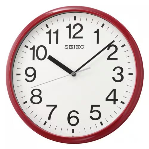 12 In. Red Business Wall Clock