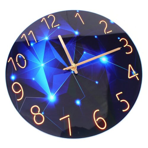 12" Large Diamond Wall Clock Modern Round Clock Silent Living Room Office Decor