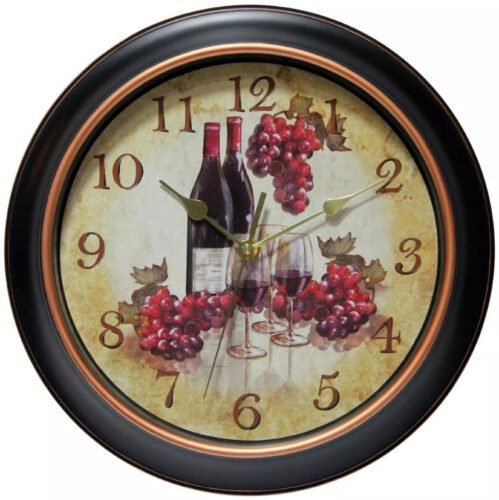 12" Pinot Wall Clock Black - Infinity Instruments