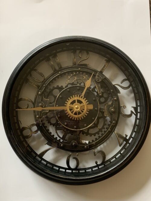 12" Sterling & Noble Rustic Gear Wall Clock Steampunk Bronze Industrial Look