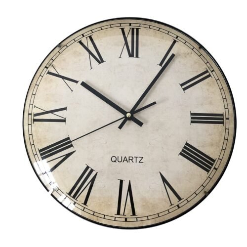 13 Inch Large Farmhouse Wall Clocks Art Distressed Old-Fashioned Rustic Wall ...