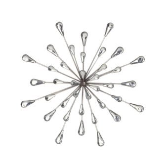 13 in. Metal and Acrylic Silver Starburst Wall Art