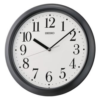 13 in. Yori Black Office Wall Clock