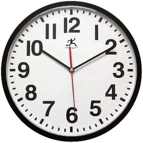 13" Pure Wall Clock Black - Infinity Instruments