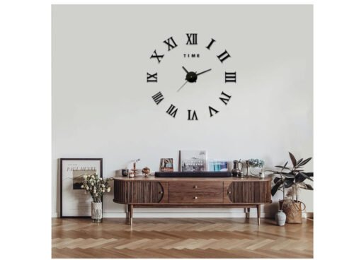 14-20 Inch DIY Wall Clock, Roman Numerals, Frameless Mirror, Small Wall Clock, H