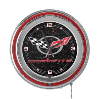 14 in. Black Corvette C5 Neon Wall Clock