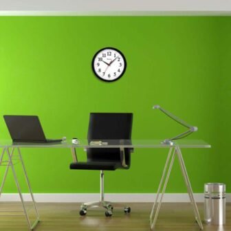 14 in. Black Electric Wall Clock