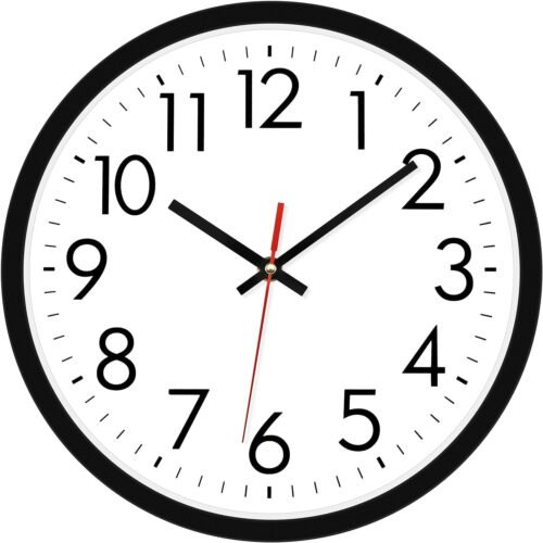 14 Inch Wall Clock Battery Operated Silent Non-Ticking Large Analog Classic R...