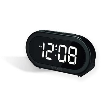 1.4 in. Digital Alarm Clock with 5 Alarm Sounds, Screen Dimmer -...