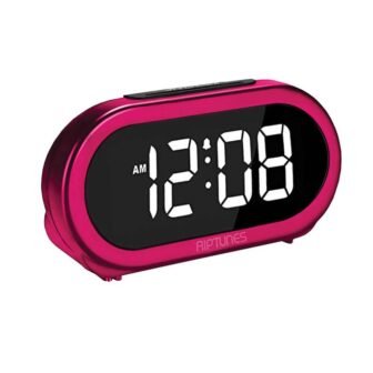 1.4 in. Digital Alarm Clock with 5 Alarm Sounds, Screen Dimmer -...