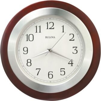 14 in. H x 14 in. W Round Wall Clock with Wood...