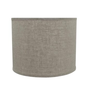 14 in. x 11 in. Grey Hardback Drum/Cylinder Lamp Shade