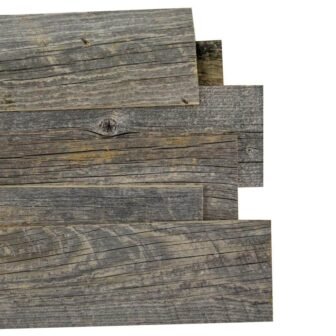 1/4 in. x 5 in. Snow - Weathered 100% Reclaimed Wood Wall...
