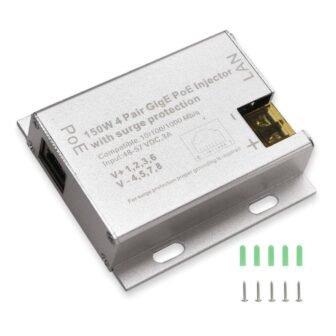 150W GigE Passive PoE Injector for Starlink Pinout Reverse Connection Overvoltage Protection...