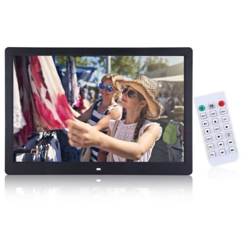 15.4In 1280*800HD Digital Photo Picture Frame Clock Player Album Remote Control