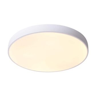 15.75 in. 27-Watt Modern White Integrated LED Flush Mount with White Acrylic...