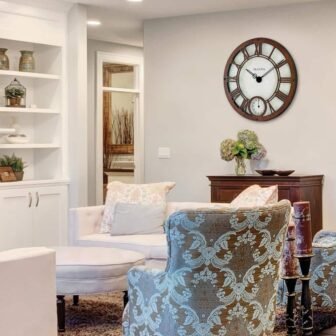 15.75 in. H x 15.75 in. W Walnut Brown Color Round Wall...