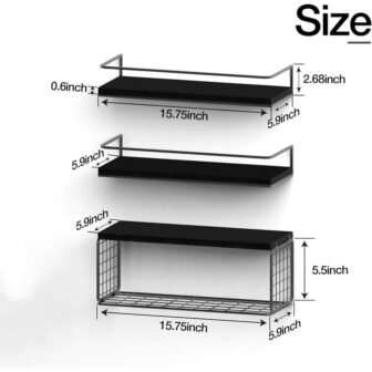 15.75 in. W x 5.5 in. H x 5.9 in. D Wood...