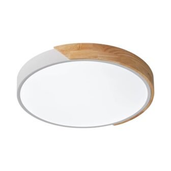 15.7 in. 1-Light White Circle LED Flush Mount Light Fixture Modern Simply...