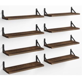 15.7 in. W x 4.7 in. D Dark Carbonized Black Rustic Decorative...