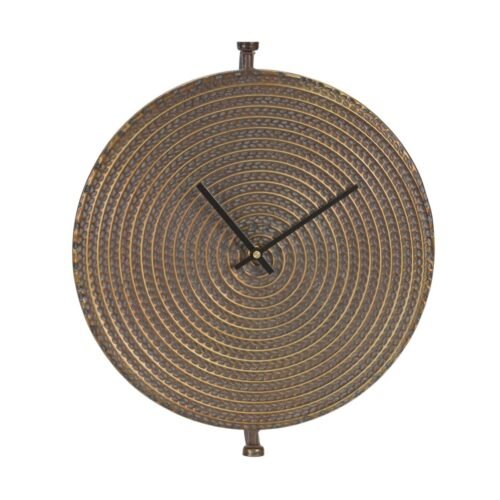 15 Circle Bronze Metal Analog Wall Clock