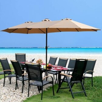 15 ft. x 9 ft. Outdoor Large Double Sided Rectangular Market Patio...