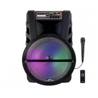 15 Inch Bluetooth Portable Rechargeable Party Speaker with LED Lights