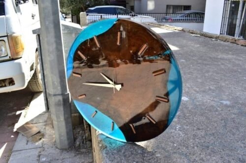 15"x15" Wall Clocks For Hom & Office Decor Handmade Epoxy & resin Art Gifts Her