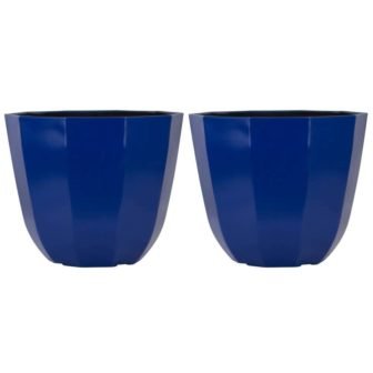 16 in. Alessi Plastic Planter Blue (2-Pack)