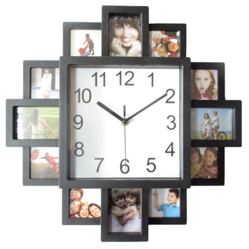 16 Inch Clock Hanging Wall Decor Eco-friendly Pet Photo Household