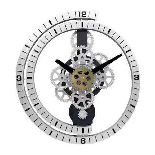 16 inch Large Gear Wheel Hour Analog Wall Clock Steampunk Mechanical Home Decor