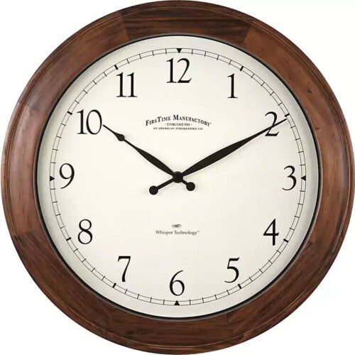16 in. Wood Walnut Garrison Wall Clock - FirstTime & Co - 50068