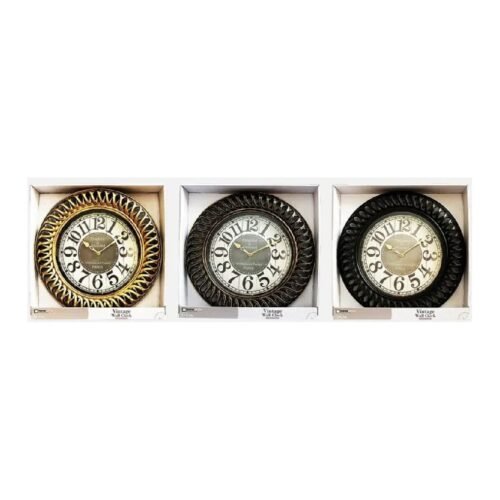 16" Vintage Home Style Round Wall Clock 534 Boulevard Pasteur Paris
