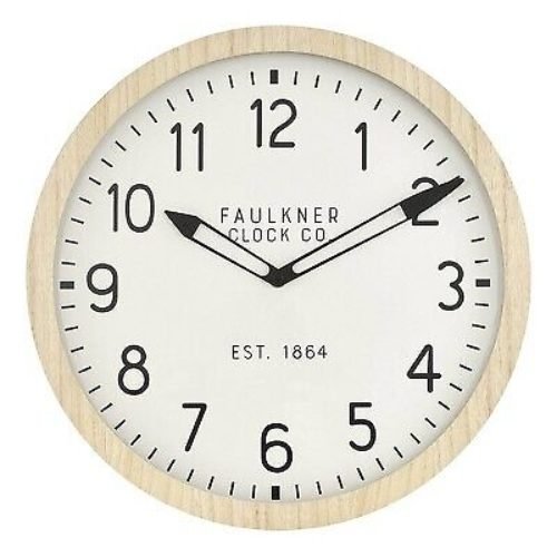 16" Wall Clock Wood - Threshold