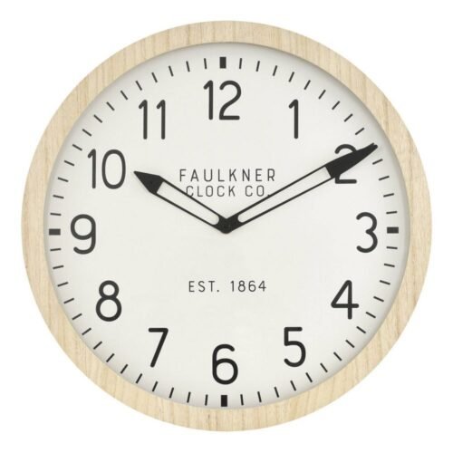16" Wall Clock Wood - Threshold