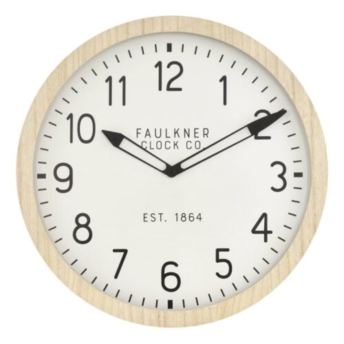 16" Wall Clock Wood - Threshold