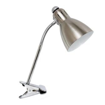 17.5 in. Clip Light Brushed Nickel Desk Lamp