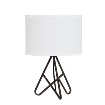 17.5 in. Watson Espresso Metal Tripod Table Lamp