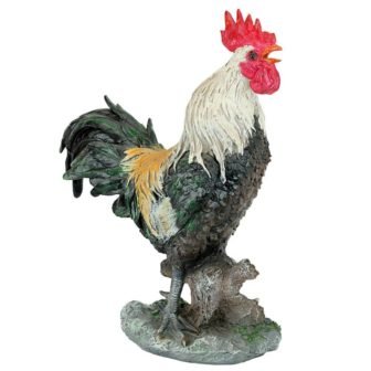17 in. H Cock A Doodle Do Rooster Statue