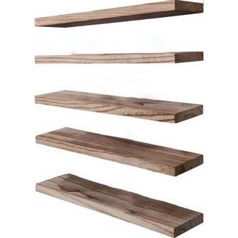 17 in. W x 6 in. D Wood Floating Shelves for Wall