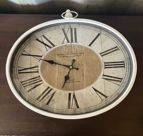 1870 Hotel Westminster wall clock in white