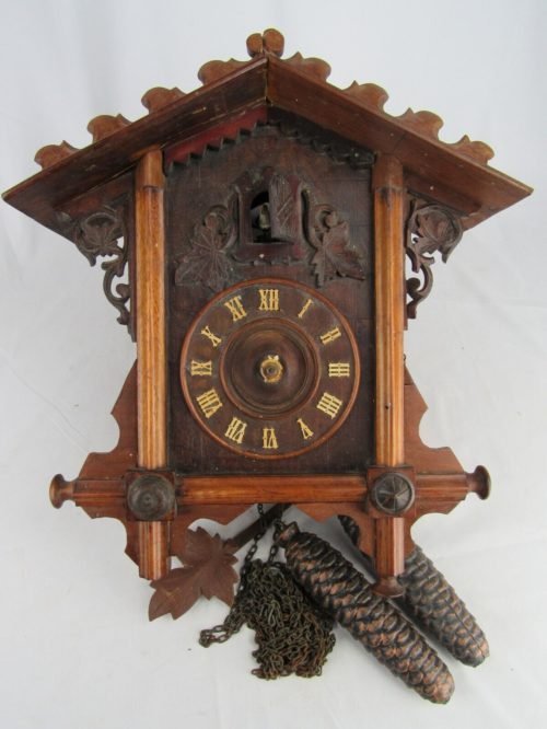 1880's cuckoo clock GERMANY Black Forest ANTIQUE Gordian Hettich Sohn GHS