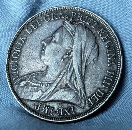 1896 Solid Silver Antique Victoria Crown Coin Vintage 1st Olympics Paris 2024 UK