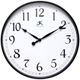 18 in. Black Office Wall Clock