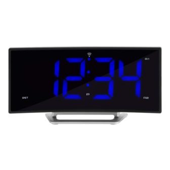 1.8 in. Curved Blue LED Atomic Dual Alarm Clock